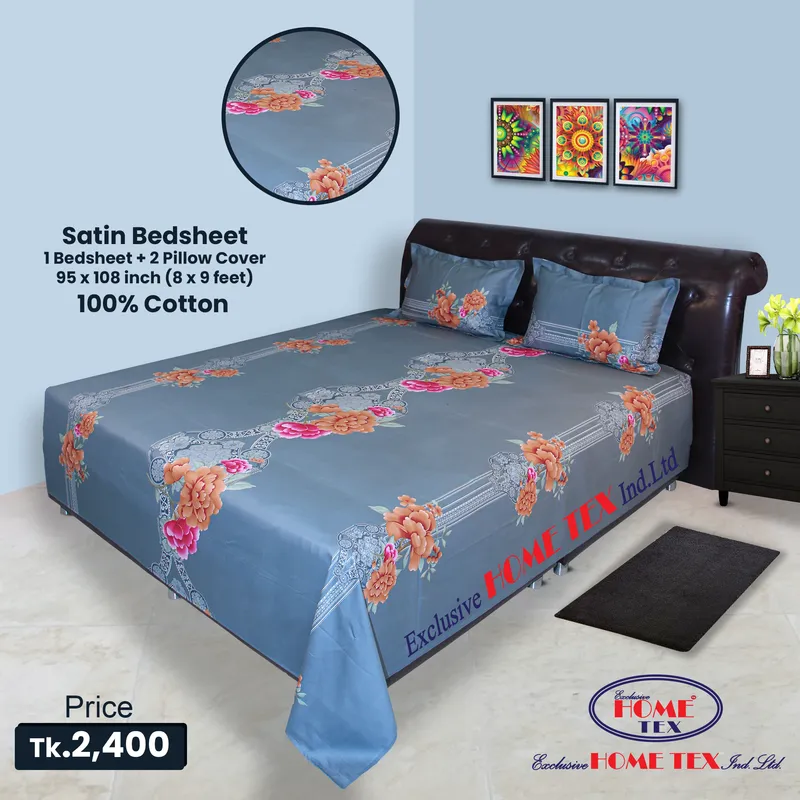 Satin Fabric Bedsheet (VRS)