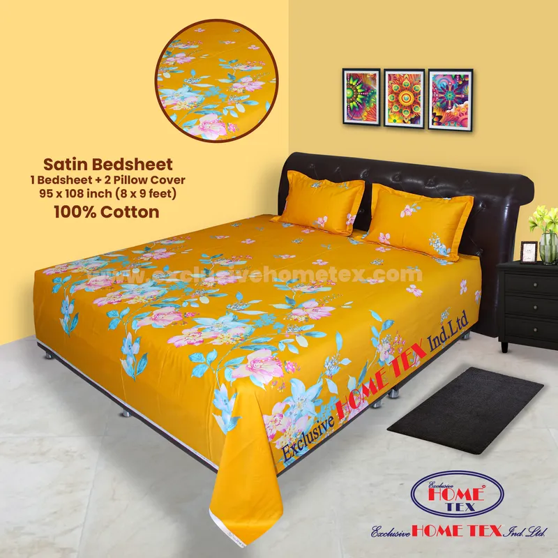 Satin Fabric Bedsheet (VRS)