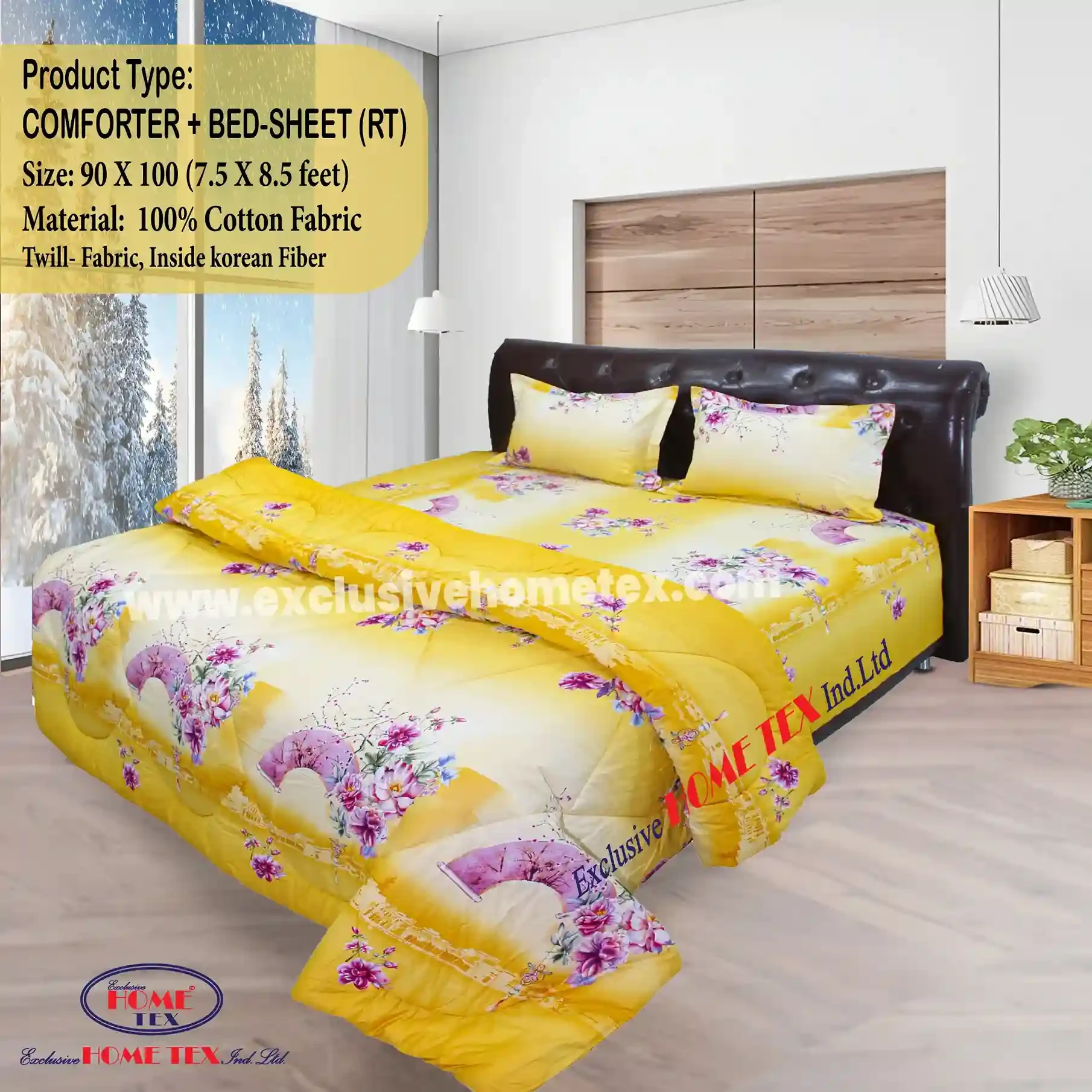 Twill Fabric Comforter + Bedsheet (RT)