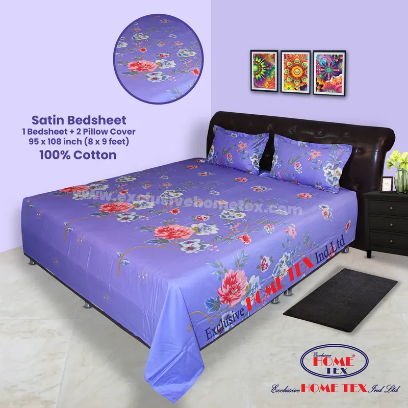 Satin Fabric Bedsheet (VRS)