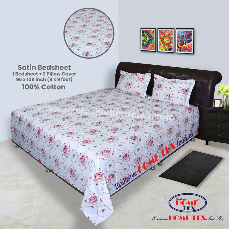 Satin Fabric Bedsheet (VRS)