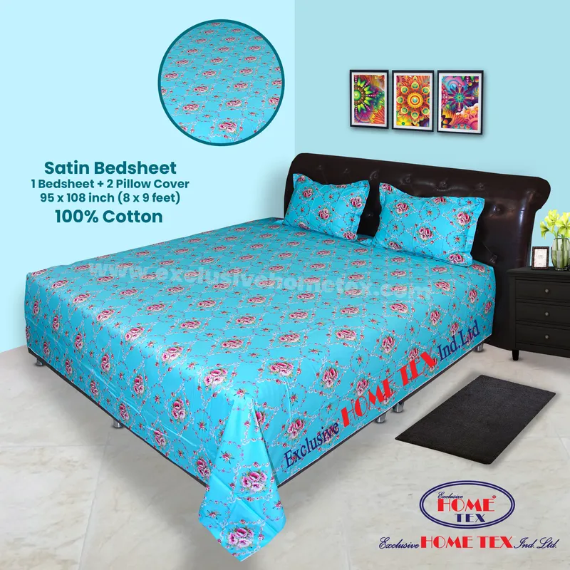 Satin Fabric Bedsheet (VRS)