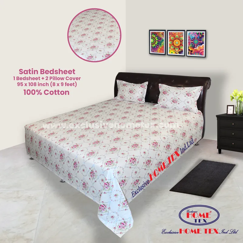 Satin Fabric Bedsheet (VRS)