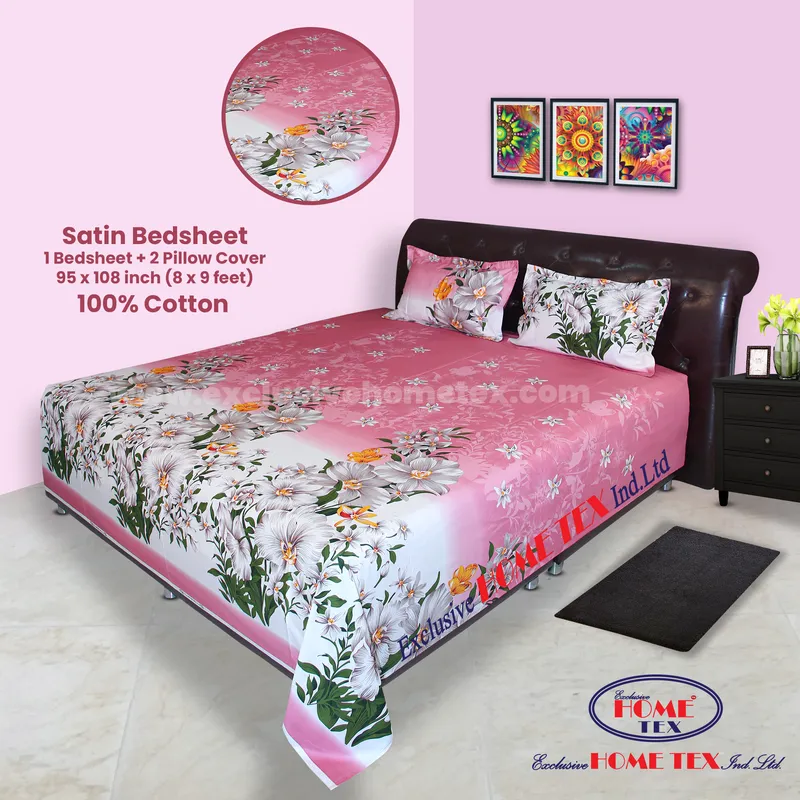 Satin Fabric Bedsheet (VRS)