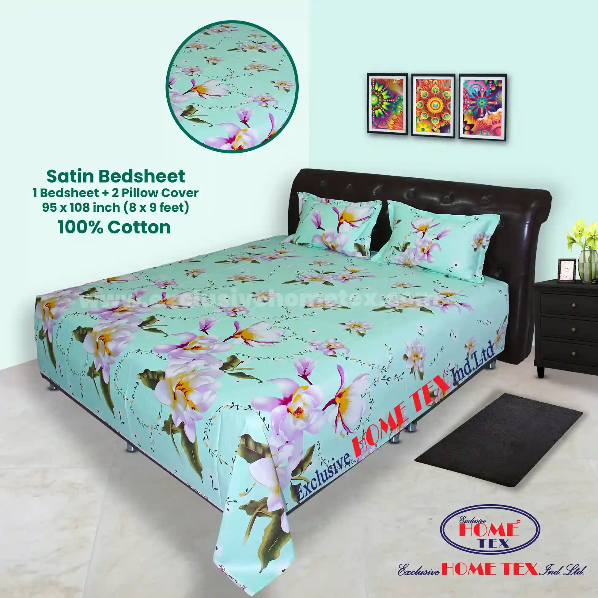 Satin Fabric Bedsheet (VRS)