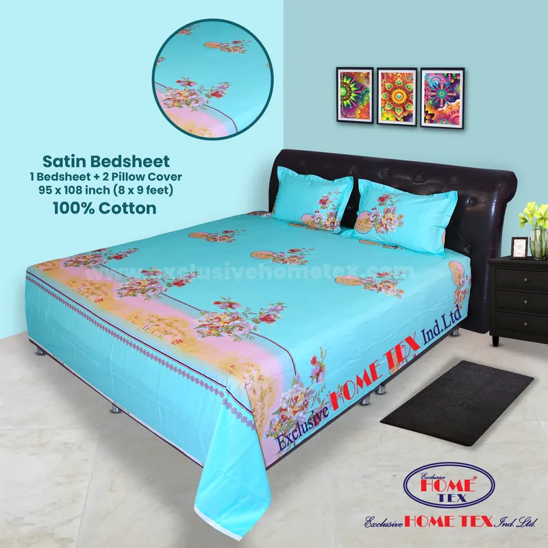 Satin Fabric Bedsheet (VRS)