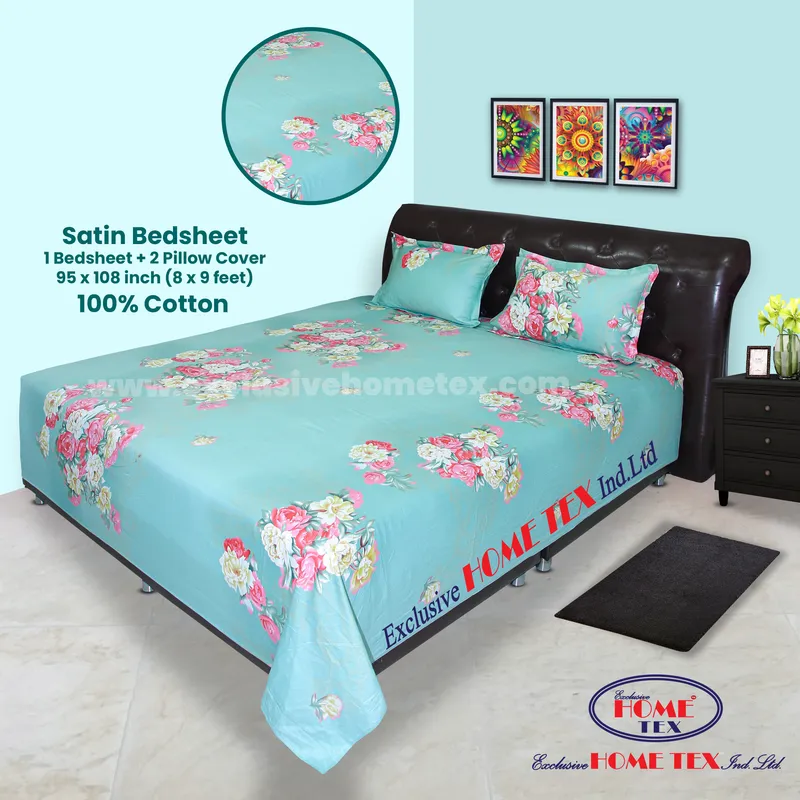 Satin Fabric Bedsheet (VRS)