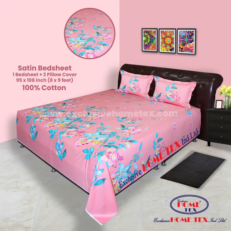 Satin Fabric Bedsheet (VRS)