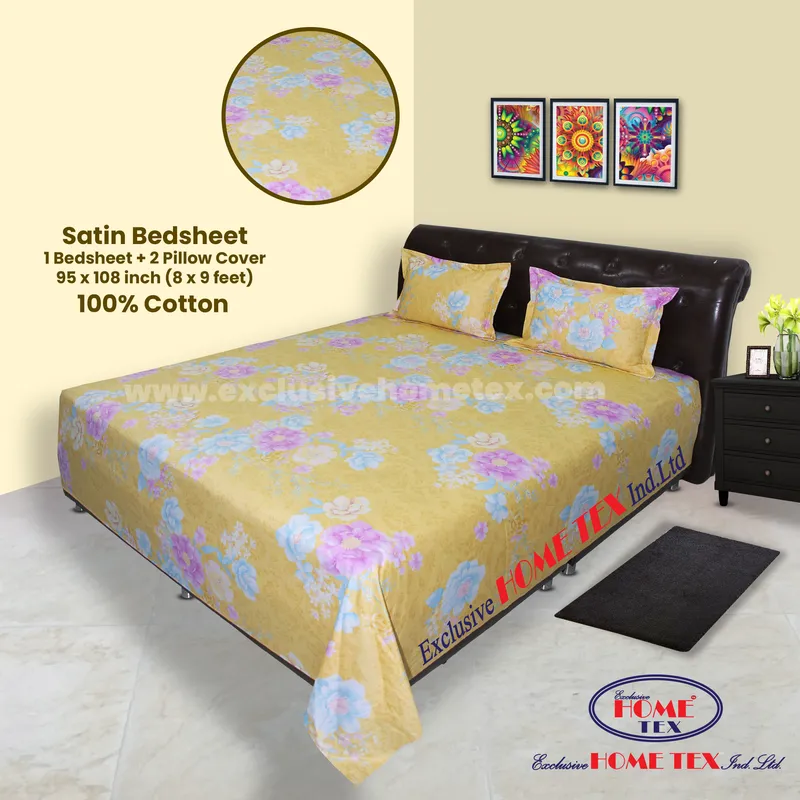 Satin Fabric Bedsheet (VRS)