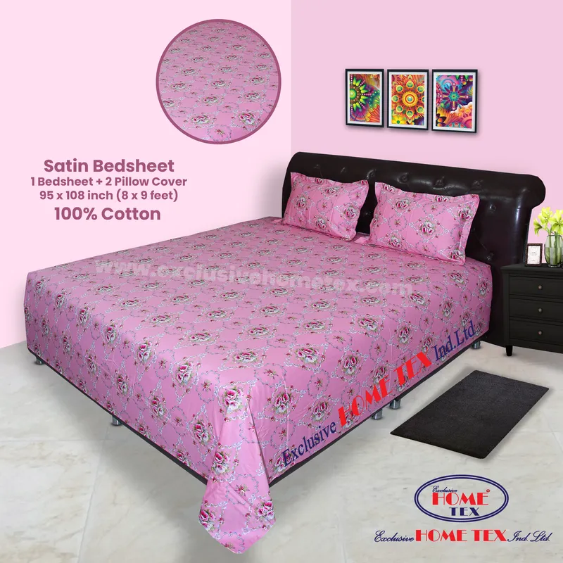 Satin Fabric Bedsheet (VRS)