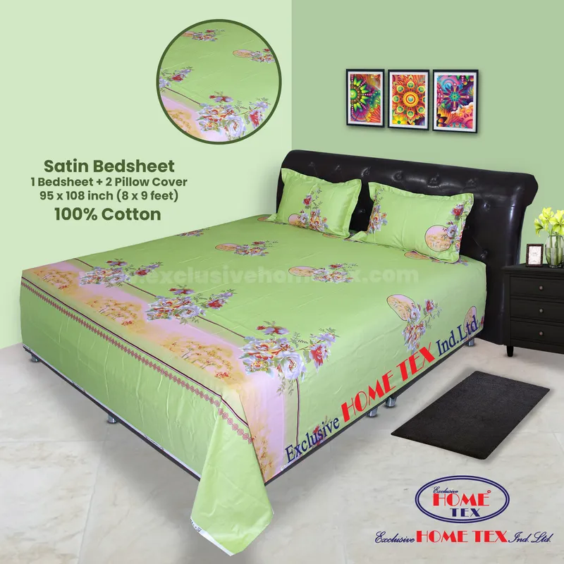 Satin Fabric Bedsheet (VRS)