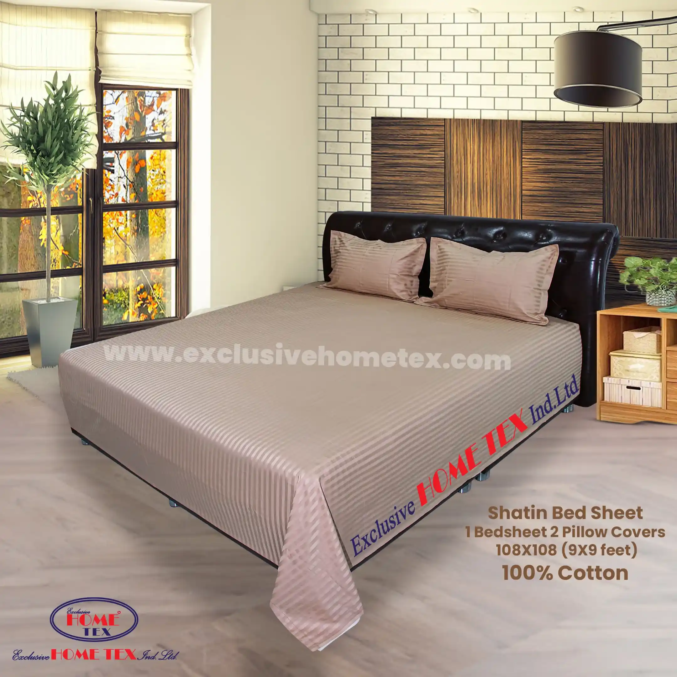 EXCLUSIVE STRIPE SHATIN BEDSHEET