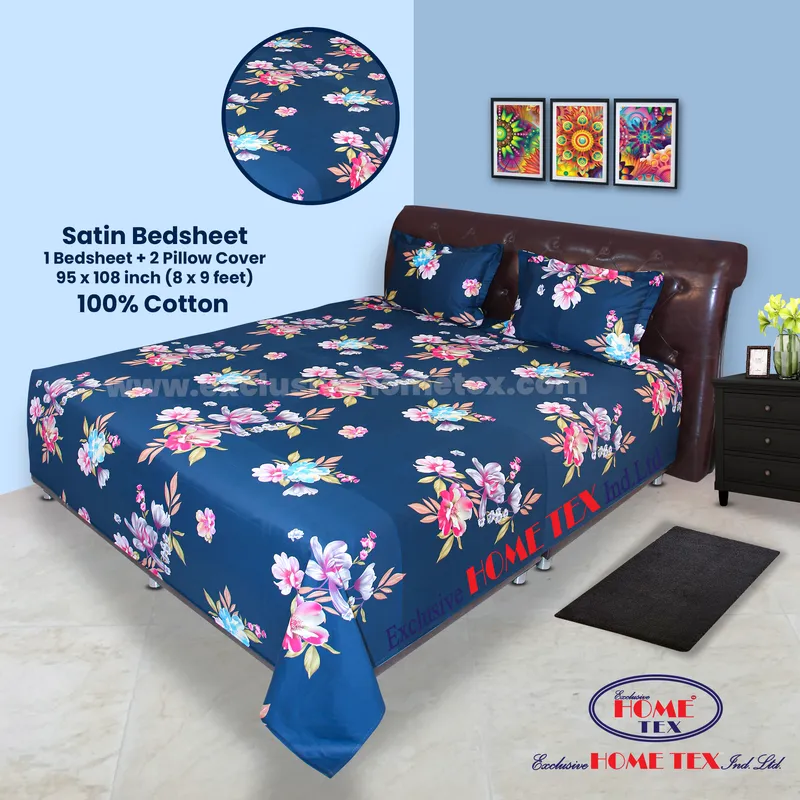 Satin Fabric Bedsheet (VRS)