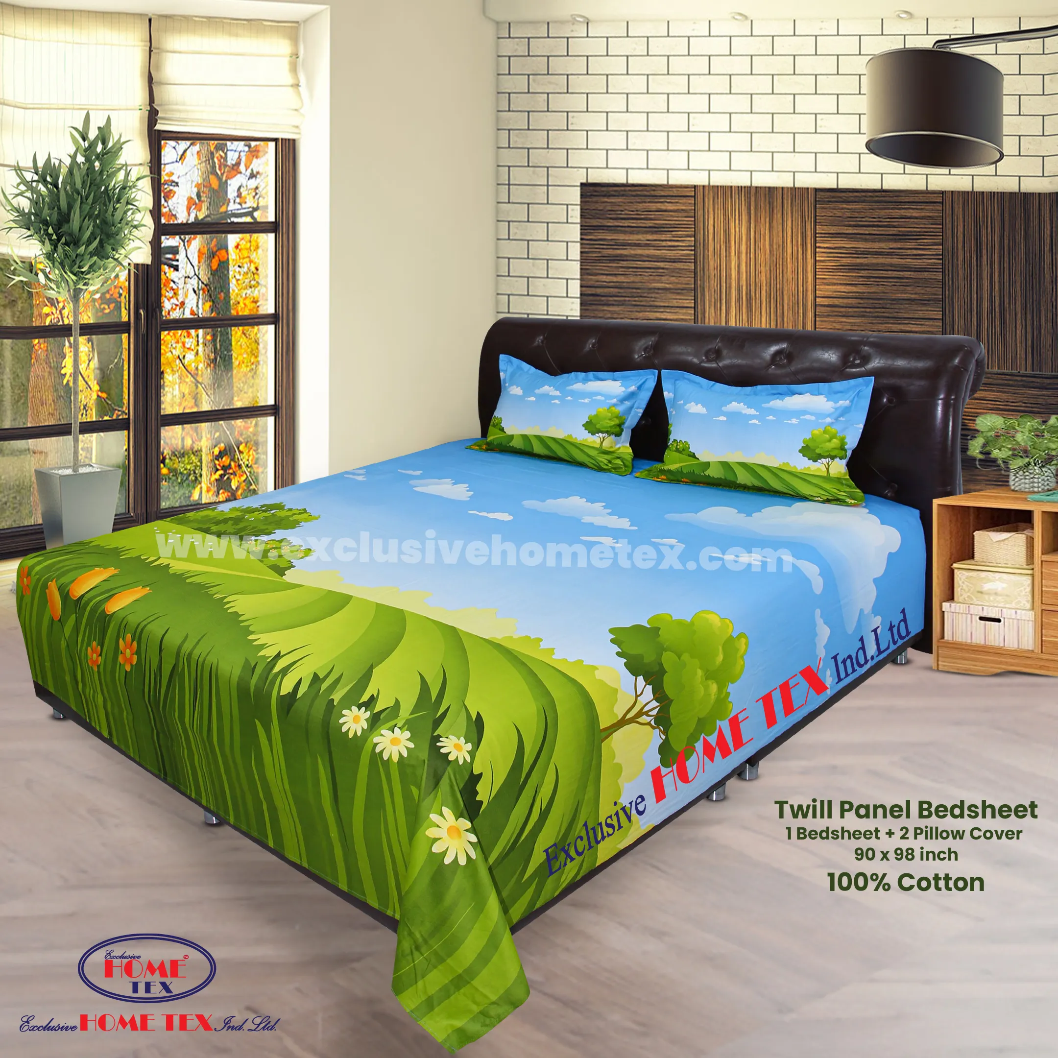 Twill-Panel Fabric Bedsheet (RTP)