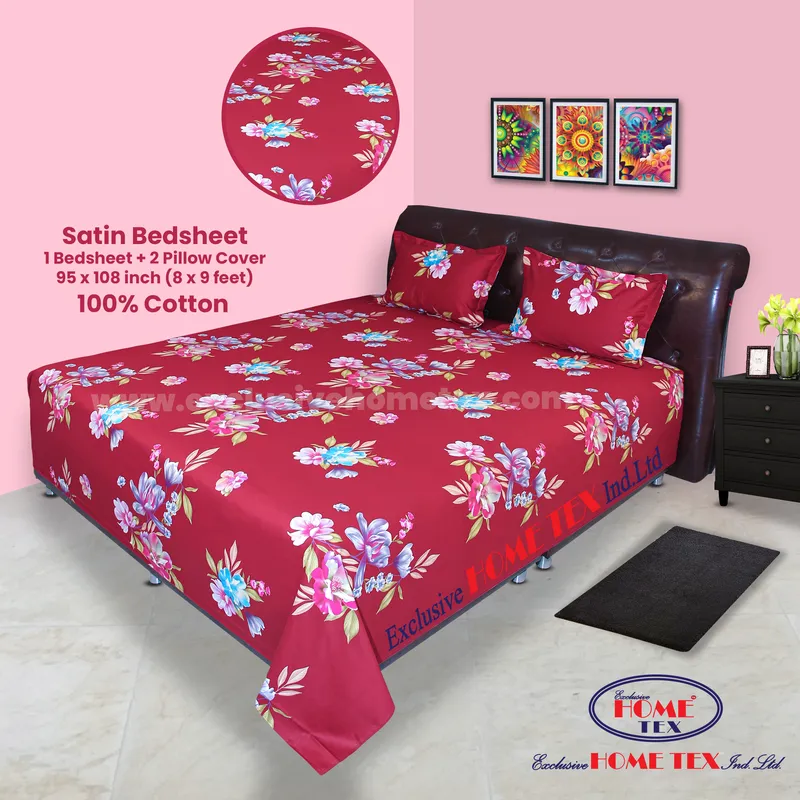 Satin Fabric Bedsheet (VRS)