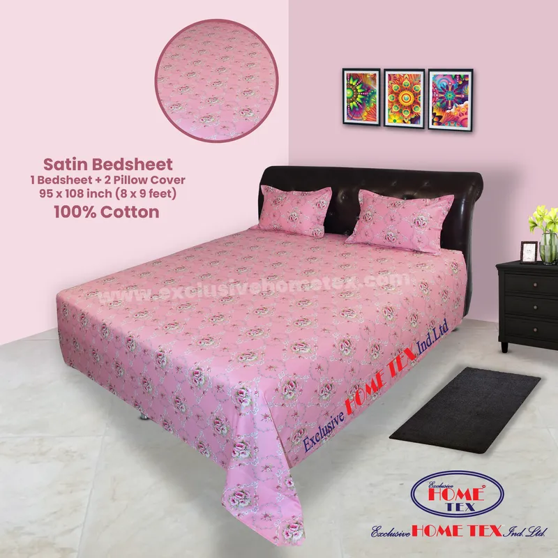 Satin Fabric Bedsheet (VRS)