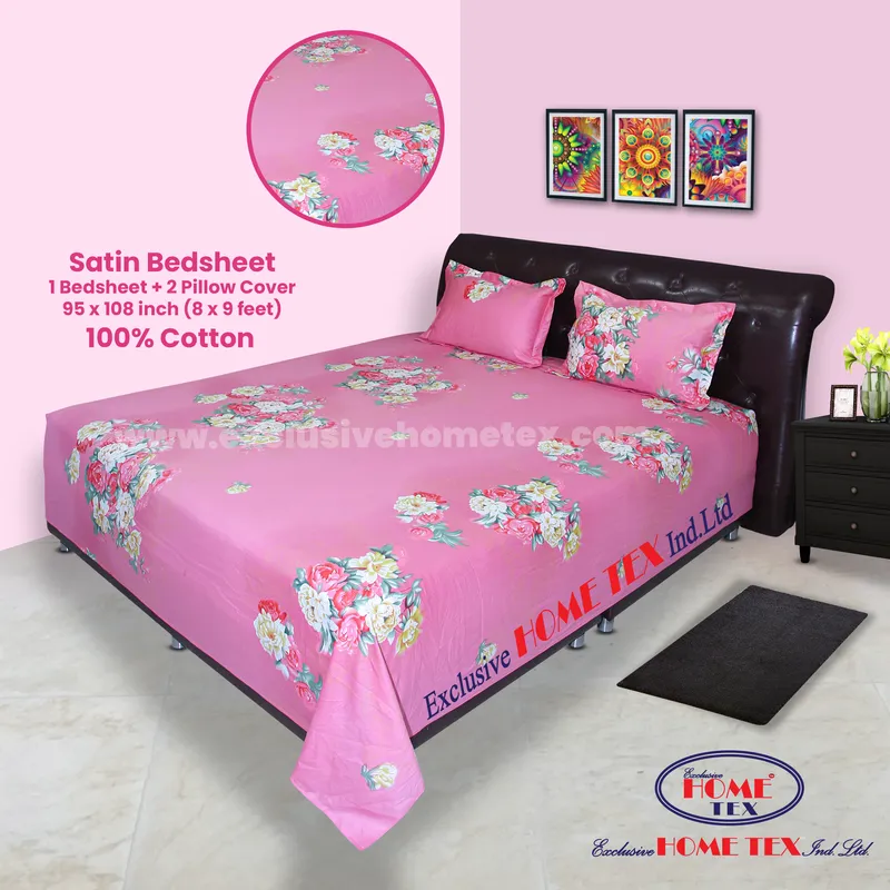 Satin Fabric Bedsheet (VRS)