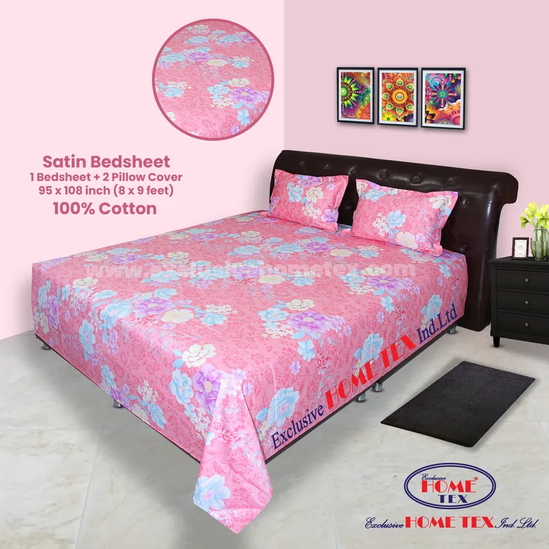 Satin Fabric Bedsheet (VRS)