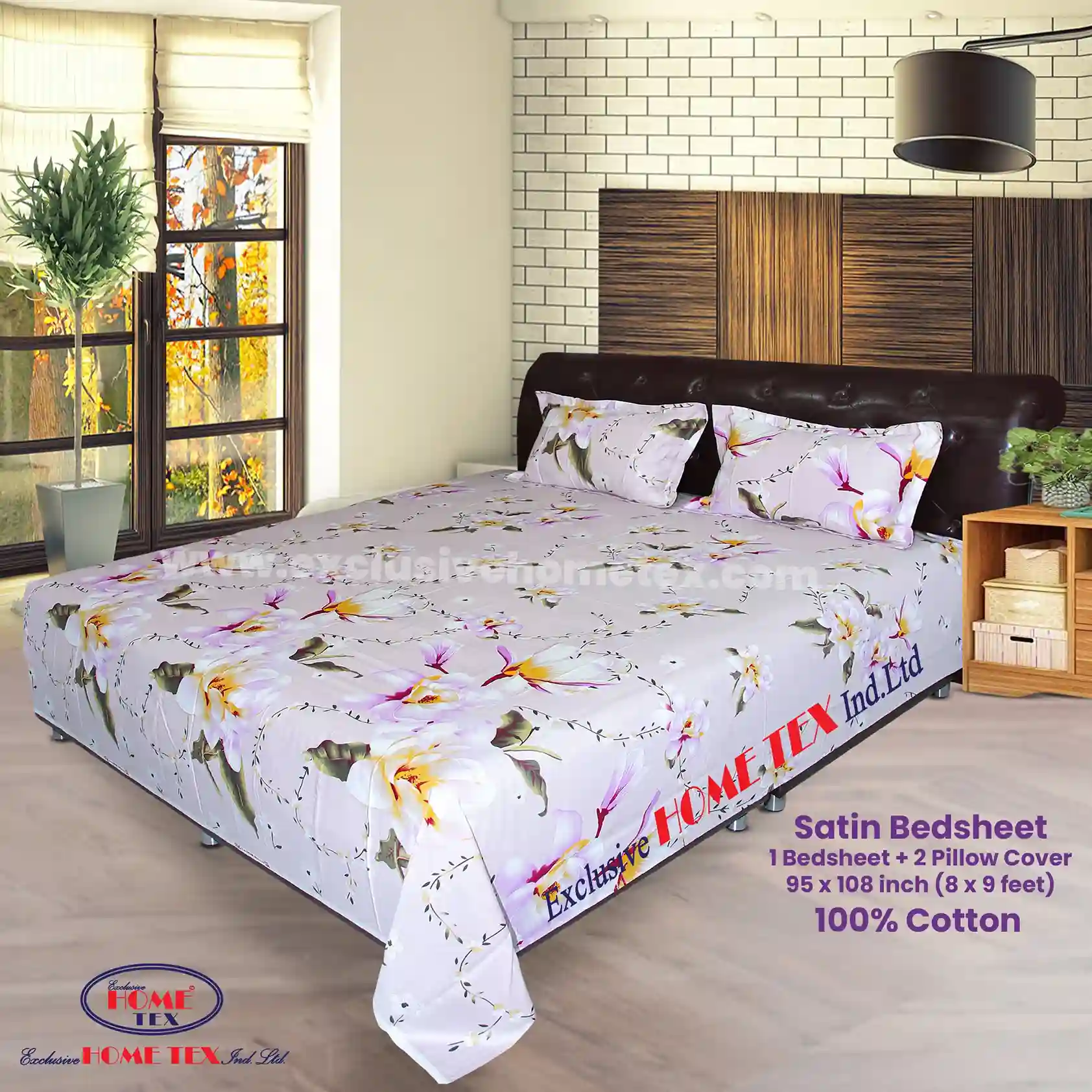 Satin Fabric Bedsheet (VRS)