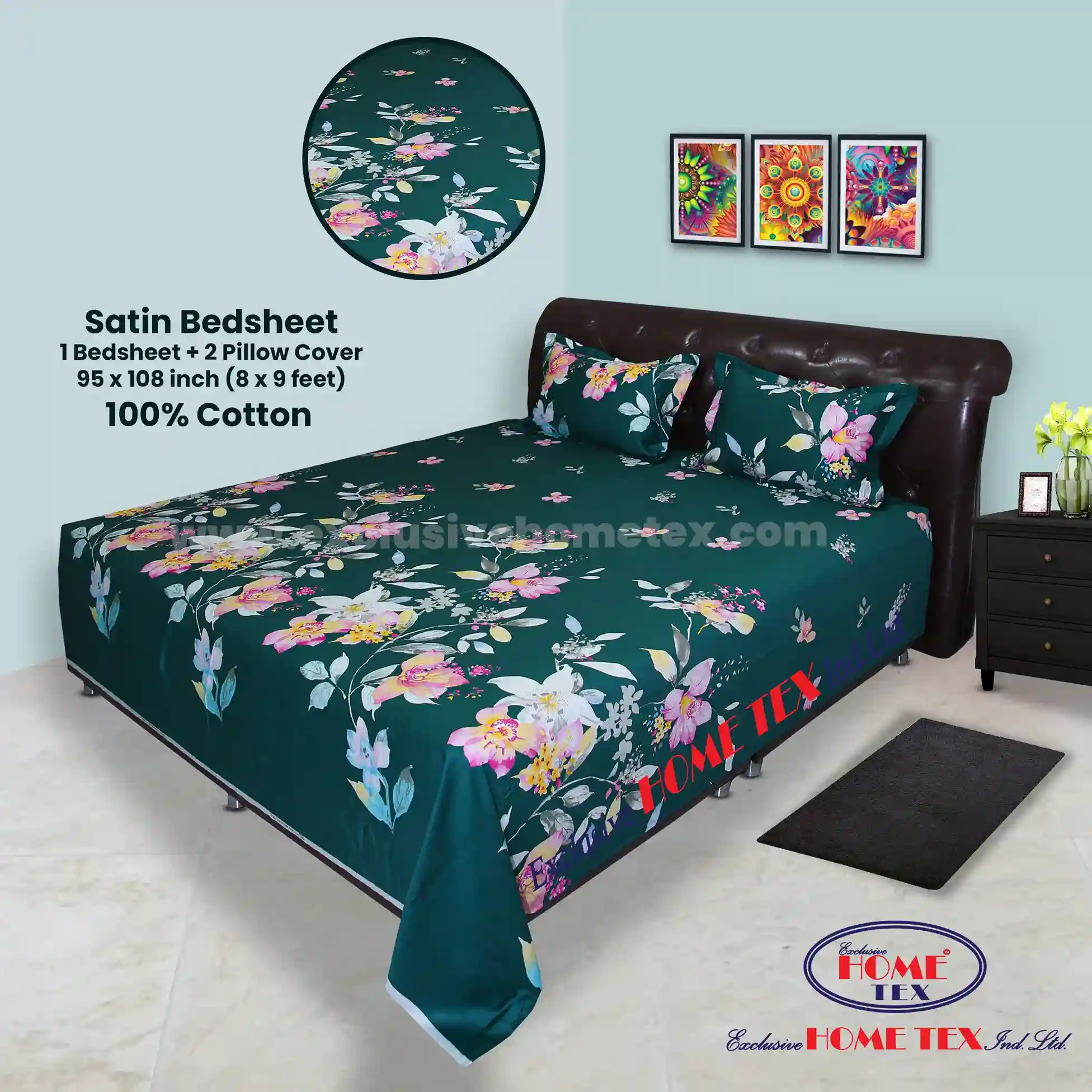 Satin Fabric Bedsheet (VRS)